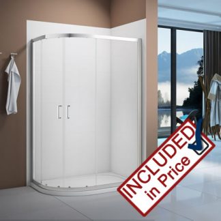 2 Door Offset Quadrant Shower Enclosure 90cm by 76cm
