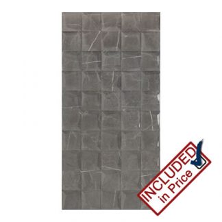 Dallas Dark Grey Marble Mosaic Effect Feature Tile