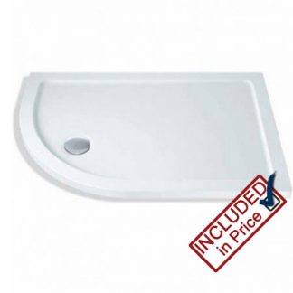 Left Hand Offset Shower Tray 1200mm by 800mm