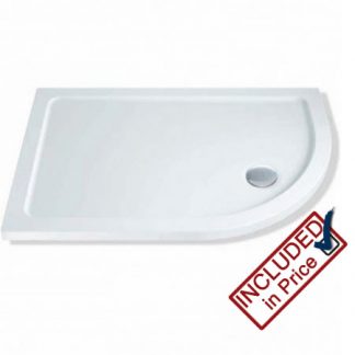 Right Hand Offset Shower Tray 1200mm by 800mm