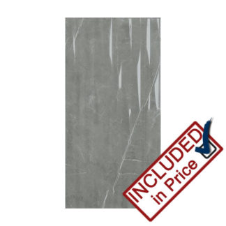 Roma Grey Gloss Marble Effect Feature Tile
