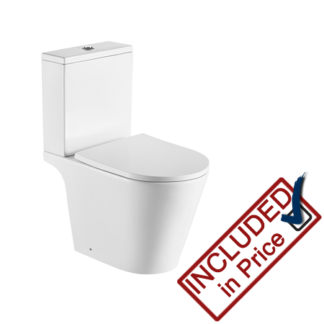 Anila Close Coupled Open Back Toilet Pan Ciestern and Seat