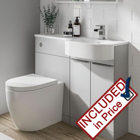 Pia Right Hand Combined Vanity Toilet Basin Unit Matt Grey Bathroom Coventry - Bathroom Vanity And Toilet Combination Uk