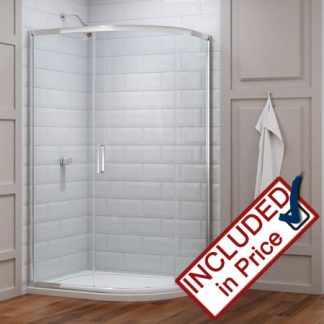 1 Door Offset Quadrant Shower Enclosure 120cm by 80cm 8mm