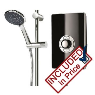 Triton Aspirante Gloss Black 9.5kW Electric Shower