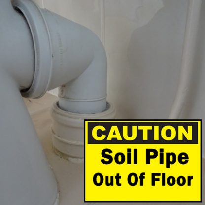 Caution Soil Pipe Coming From Floor