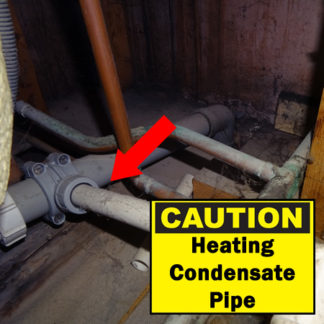 Caution Condensate Pipe