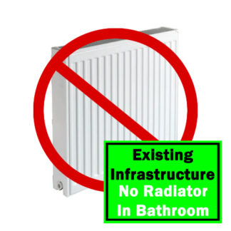 No Boiler Operated Radiator In Bathroom