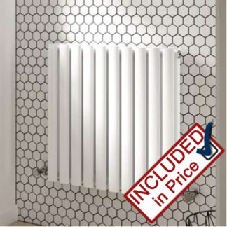 600mm by 586mm White Horizontal Radiator