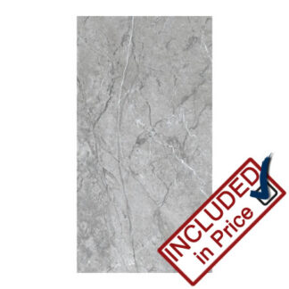 Bernini Grey Gloss Marble Effect Ceramic Wall Tile