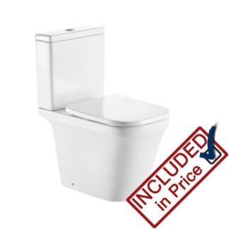 Allinn Close Coupled Toilet Pan Ceistern and Soft Close Seat