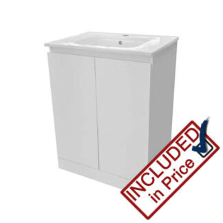 Caspian Waterproof Vanity Unit & Basin White 500mm