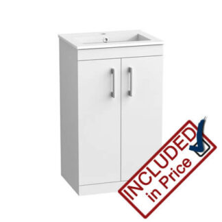 Tavistock Kew Vanity Unit and Basin Gloss White 500mm